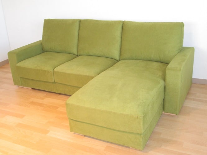 ソファ　　L字型ソファ　カウチソファ　カジュアル　グリーン　栃木県　家具　インテリア