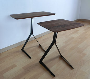 ニフティ　サイドテーブル　ウォールナット　木　アイアン　インテリア　家具　栃木県　東京デザインセンター
