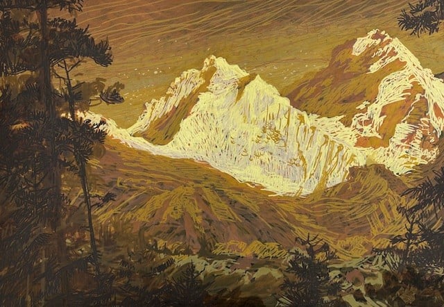 Asta Rode, der Moment, Acrylstift auf Leinwand, 70x100 cm, 2025