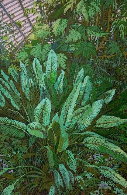 Asta Rode, Kew Garden, Acrylstift auf Leinwand, 80x120 cm, 2024