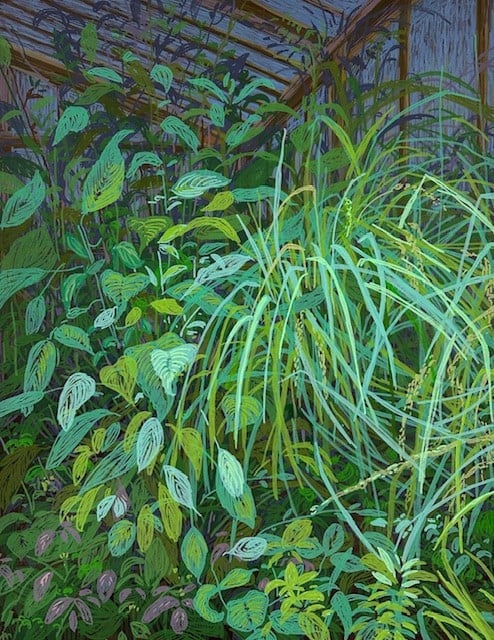 Asta Rode, Kew Garden, Acrylstift auf Leinwand, 70x90 cm, 2024