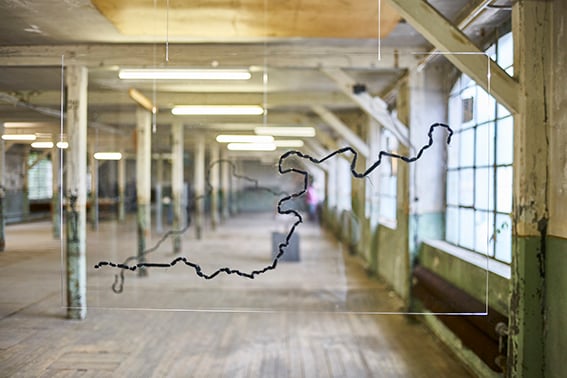 Beate Gärtner|2018|219 km|Plexiglas,Filzwolle|7-teilig|Größe variabel|Foto@Alexander Fichtner