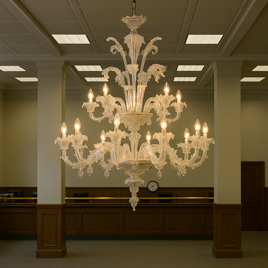 Lampadario di Murano Carezzonico | Eleganza e prestigio per banche