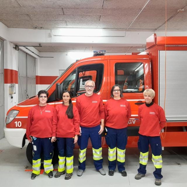 Die Alarmgruppe Samariter: C. da Silva, A. Walker, R. Erler, M. Bighi, K. Heiniger