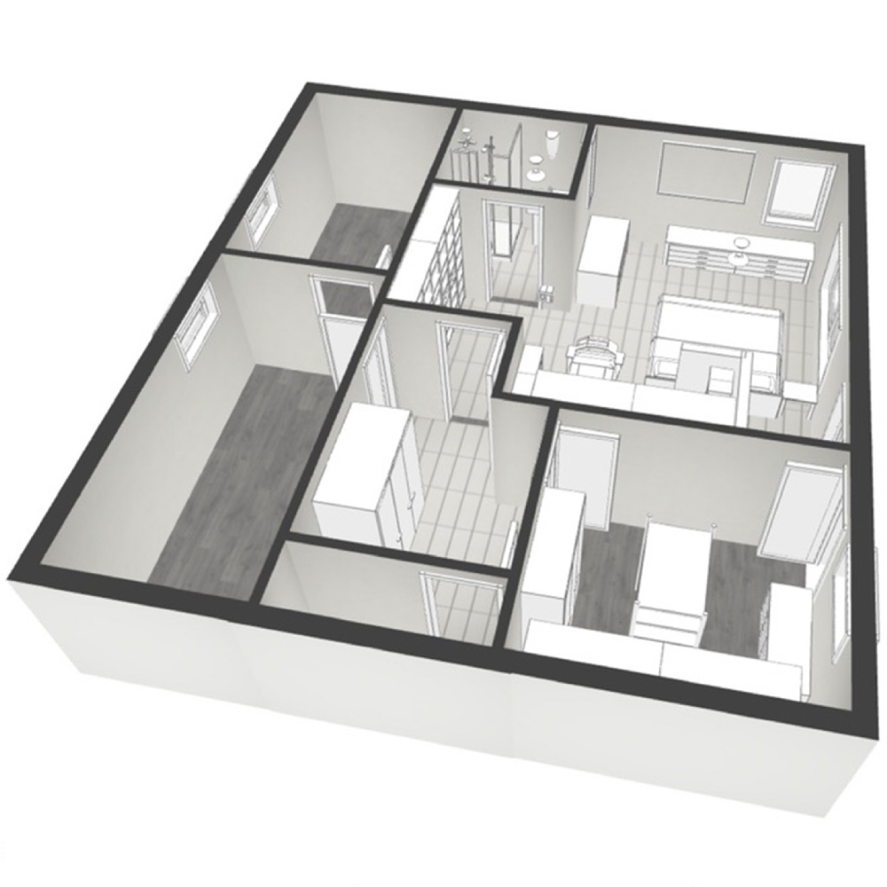 Umbau Planung und Visualisierung Grundriss im 3D Modell