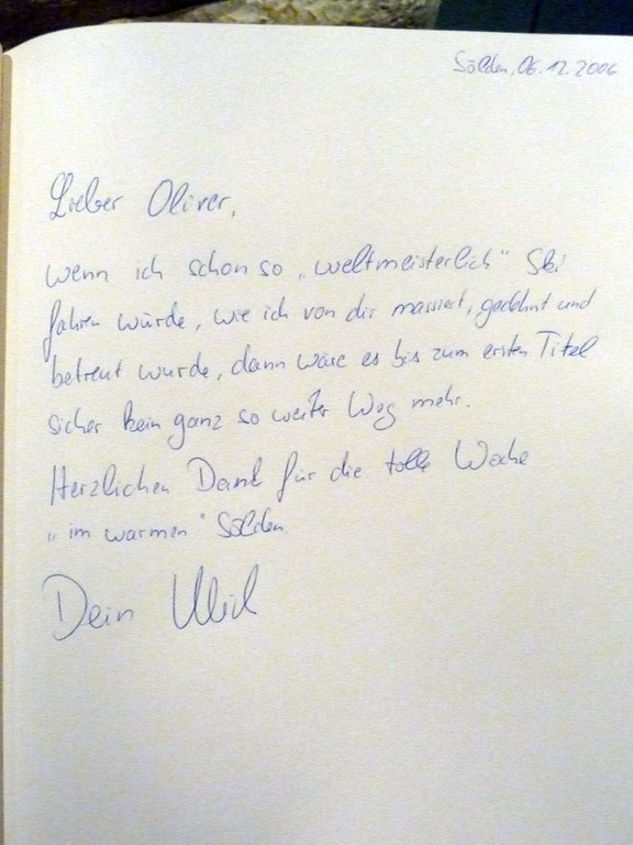 Ulrich O. Skirennfahrer Slalom