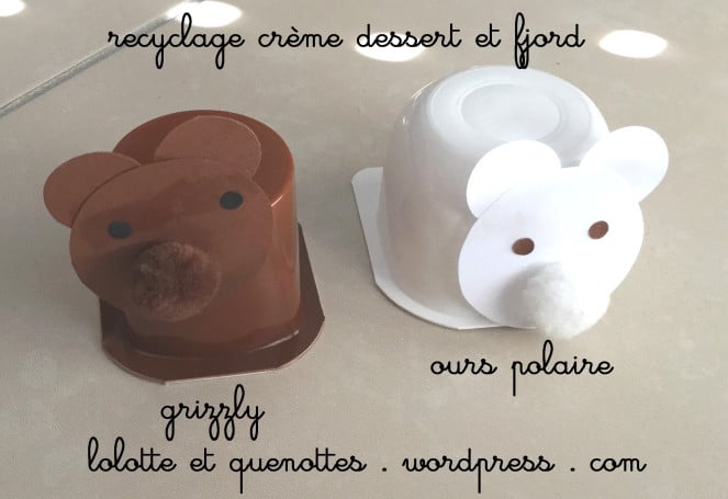 bricolage animaux lolotte et quenottes ourson pot creme dessert