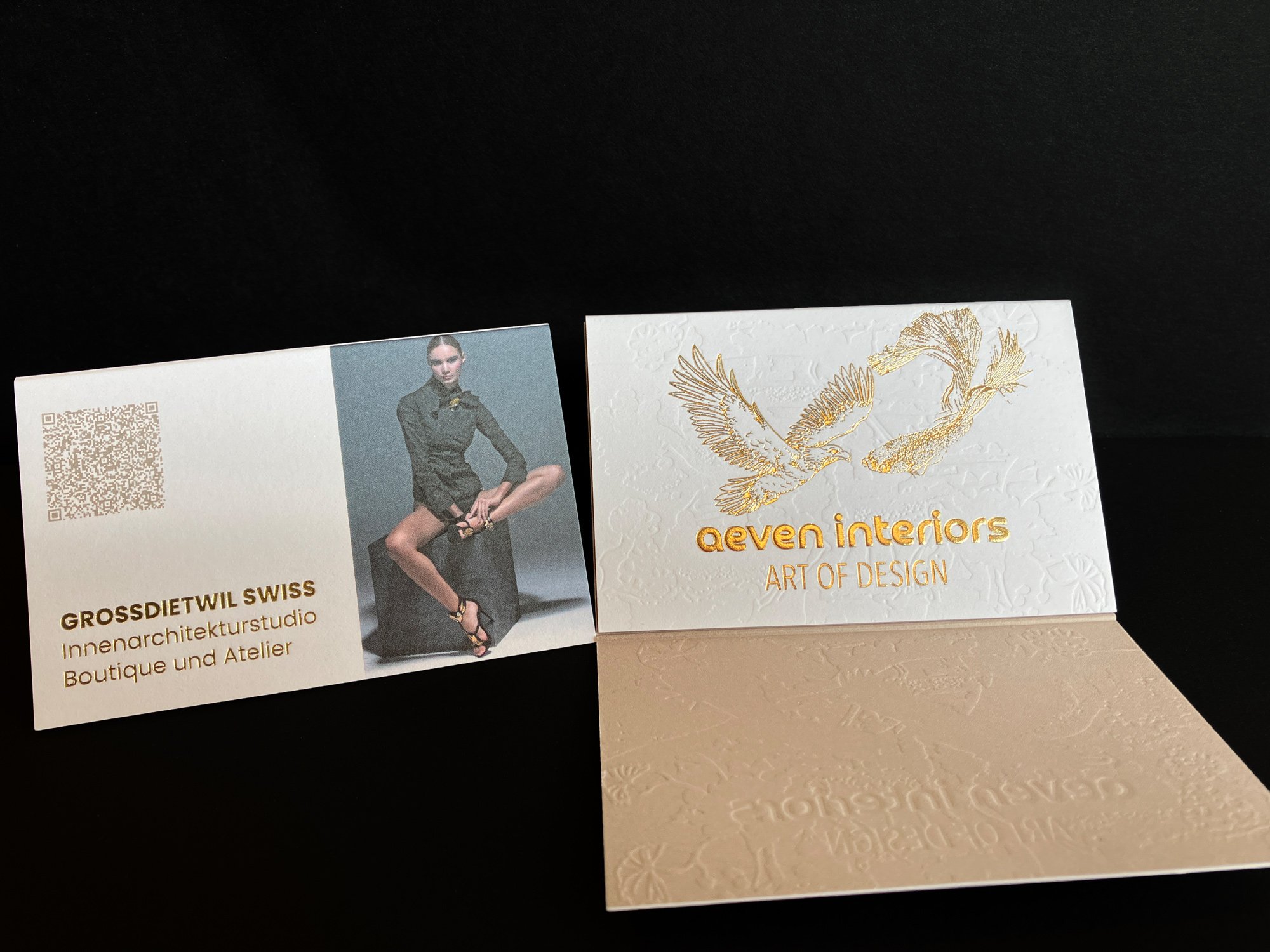 Ganz edel: Klappvisitenkarte