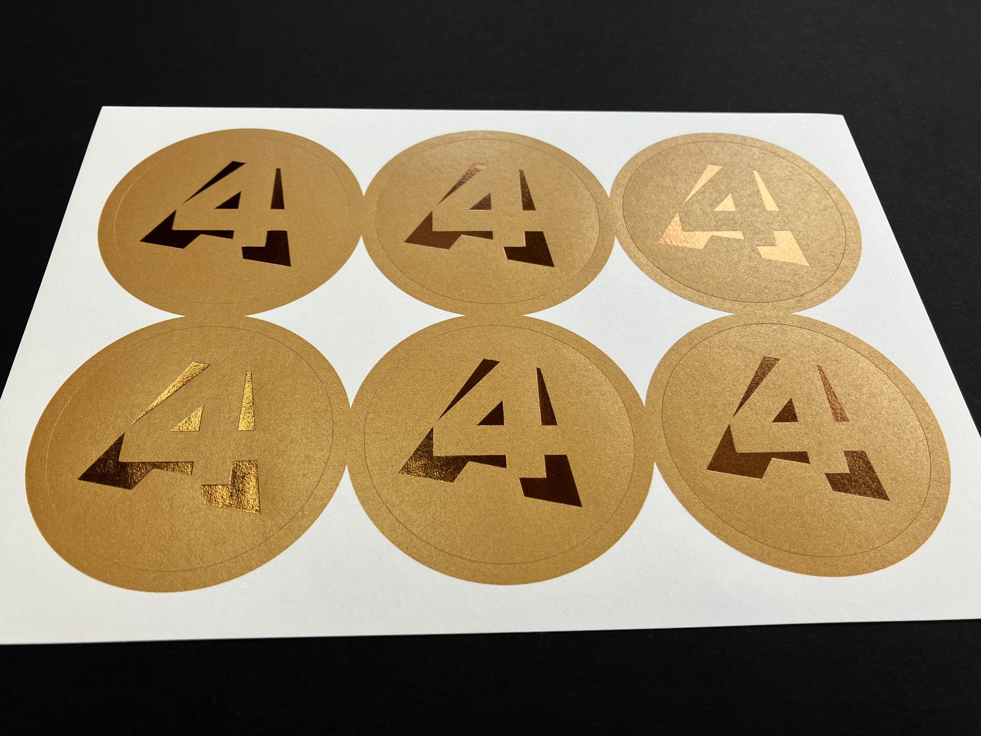 Sticker Digitaldruck Kupfer