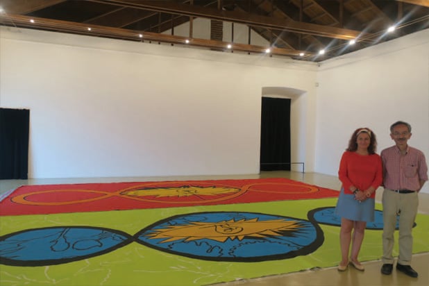 カステッロ・ディ・リヴォリ現代美術館　サビナ・タルシターノ氏と筆者