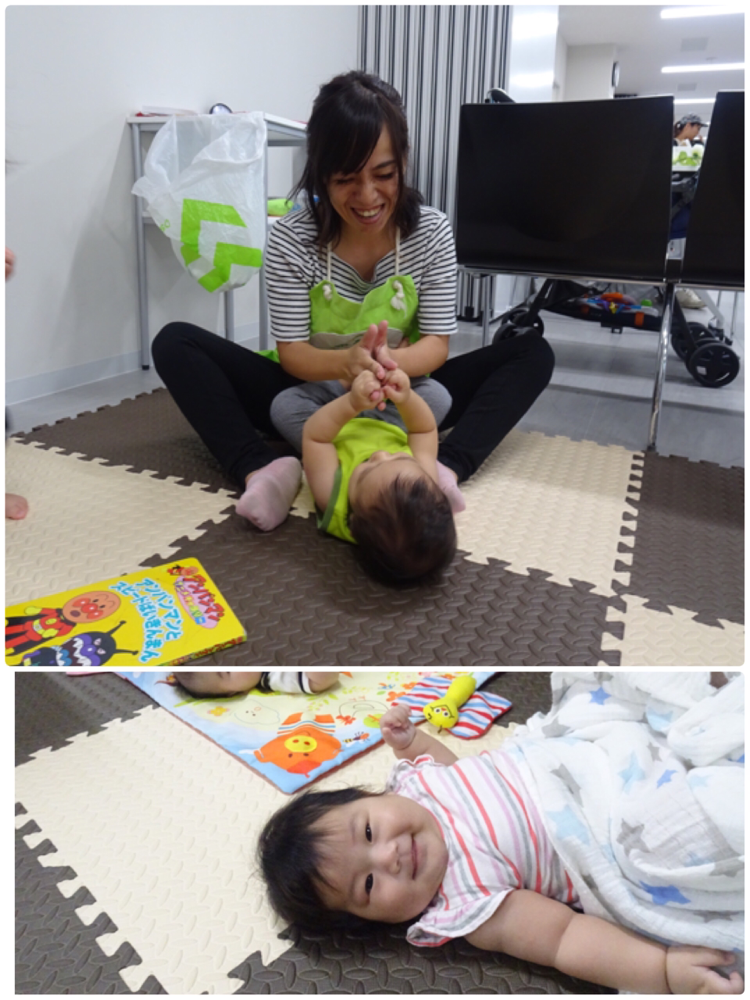 緑色のエプロンと明るい笑顔が、ゆるり託児スタッフの証。安心しておまかせください。