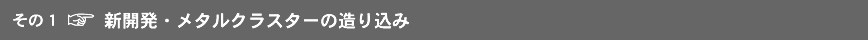 新開発・メタルクラスターの造り込み