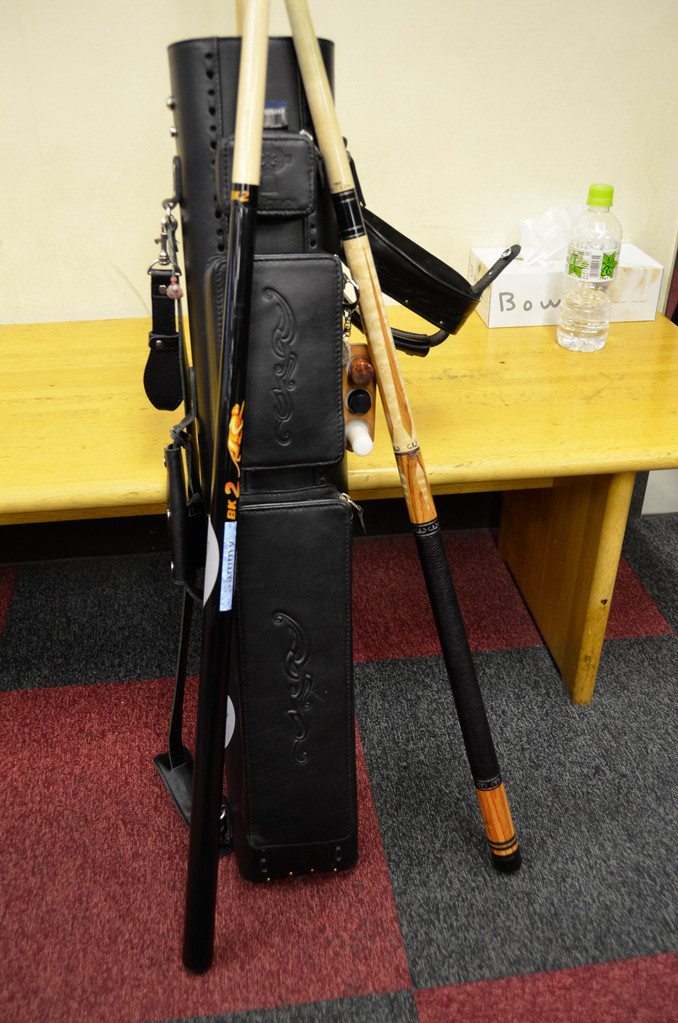 小西選手のキュー＆ケース