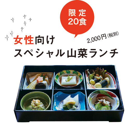 女性向けスペシャル山菜ランチ　1日20食限定