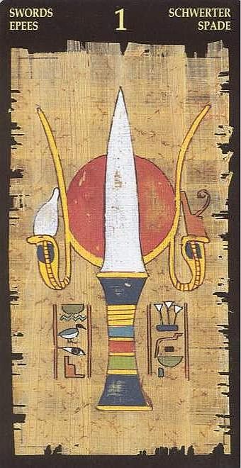 As d'Épées - Le tarot Égyptien