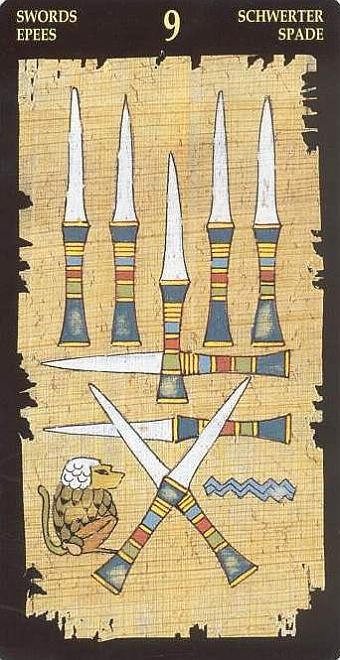 9 d'Épées - Le tarot Égyptien