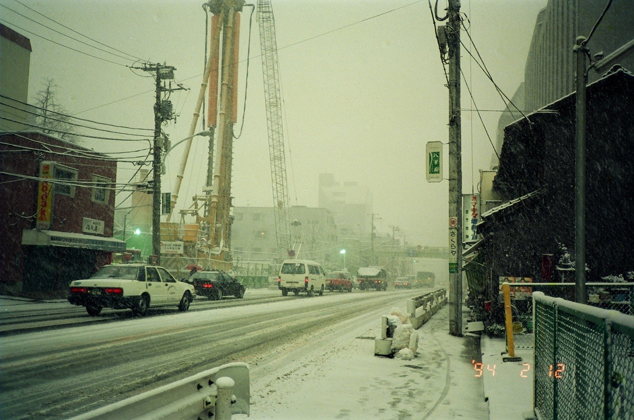 １９９４年　雪の日も地下鉄工事は続きます