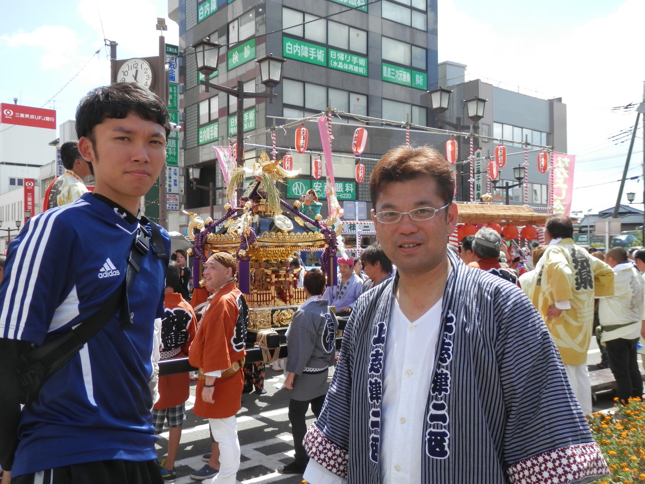 学生インターンとの志津まつり