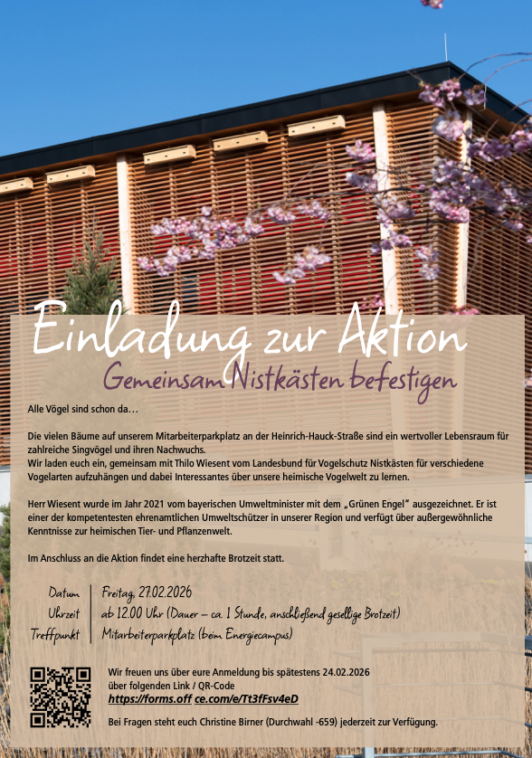 Einladung zur Aktion Gemeinsam Nistkäsen befestigen