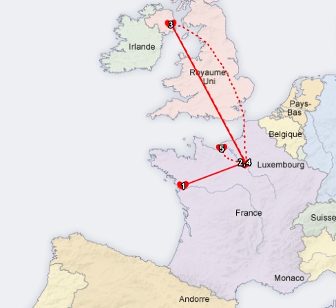 Le trajet du DVD "Before Sunrise" à ce jour...