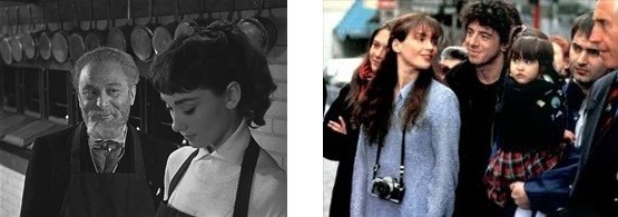 A Paris, Audrey Hepburn apprend à cuisinier tandis que Julia Ormond apprend à photographier.