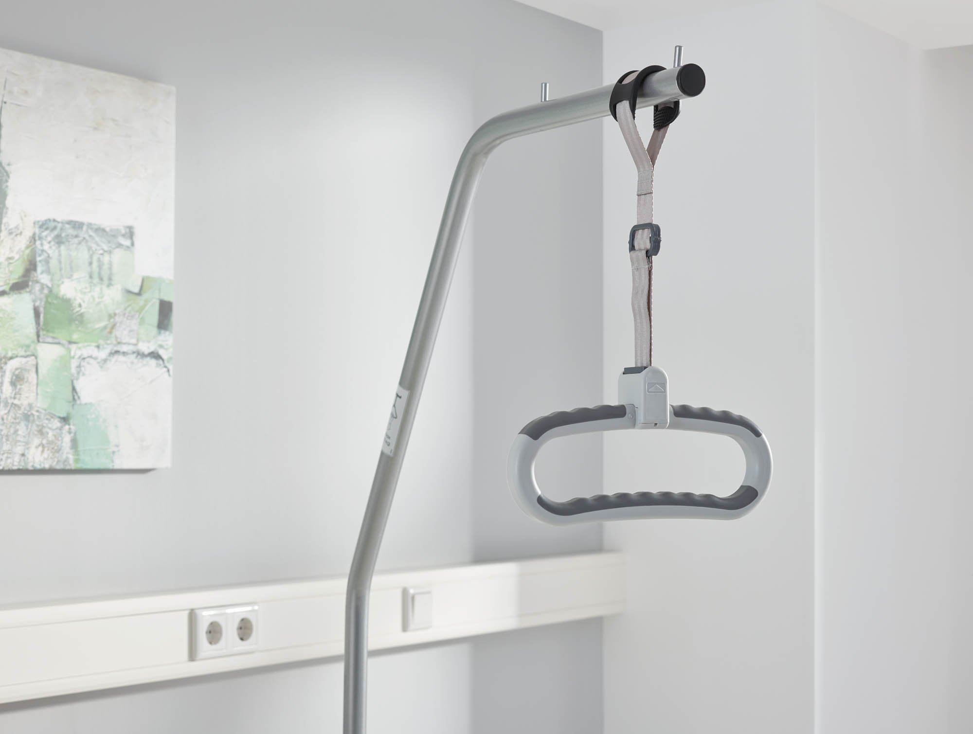 Der Softtouch-Haltegriff fühlt ich weich und angenehm an.