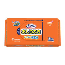 大人用おしりふき　トイレに流せる　72枚