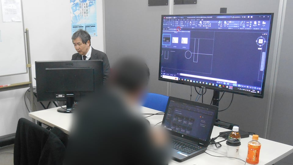 【AutoCAD】大阪府　製造メーカー様【個別講座】　講習実施事例