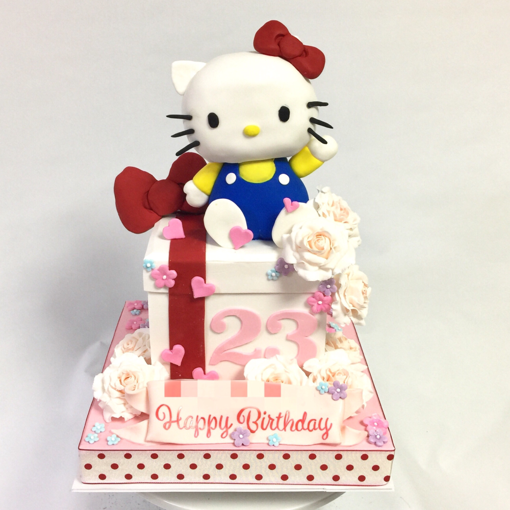 キティちゃんケーキ🍰 It's all handmade and edible cake！ #キティちゃん #永遠 #可愛い #好き #リボン #ケーキ #3dケーキ #hellokitty #hellokittycake #lovehellokitty #kawaii #charactercake #forever #hellokittylover #cake #gateau #torte #sculptedcake #🇯🇵