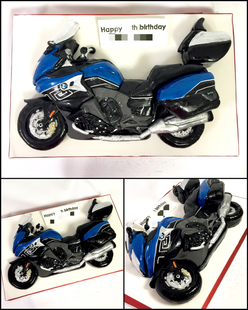 BMW K1600GT バイク型ケーキ🎂 #バイク #BMW #bmwk1600gt #motercycle #バイクケーキ #40cm #誕生日ケーキ #乗り物 #2輪車 #bike #cake #bikecake #gateau #torta #🇯🇵 #handmade #alledible