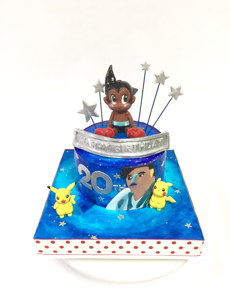 アメリカ🇺🇸のお母さんから、日本で頑張っている息子さんへのバースデーケーキ💕 #愛情 #母 #世界共通 #ほのぼの #幸せケーキ #誕生日 #鉄腕アトム #ピカチュウ #ポートレート #ワールドワイド #worldwide #mother #love #happycake #birthday #astroboy #pikachu #Portrait #fondantcake #fondantwork #gateau #décorateur #pateasucre #pastadizucchero #japanmade #🇯🇵