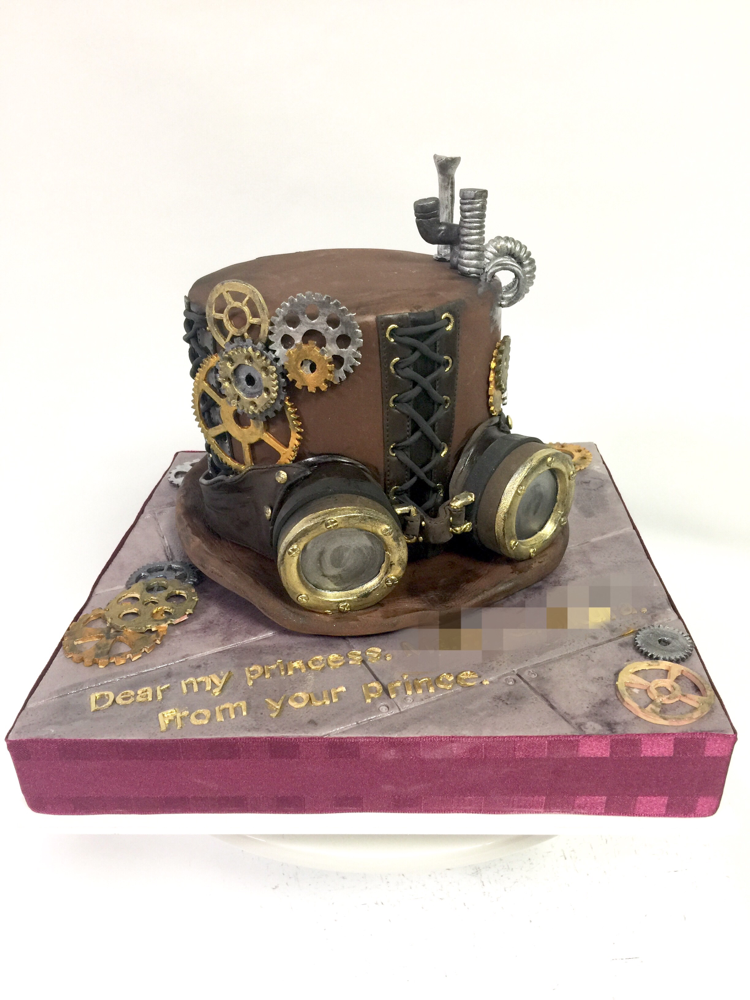 #おはようございます #スチームパンク #帽子 #ゴーグル #手作業 #手仕事 #歯車 #誕生日ケーキ #レトロフィーチャー  #ファンタジー #テクノロジー #ファッション #steampunk #sf #fantasy #fashion #hut #steampunkgoggles #steampunkstyle #steampunkcake  #fondantcake #pateasucre #pastadizucchero #sekerhamuru #🇯🇵