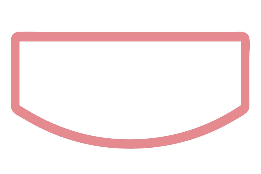 HHE - Vierkant, innen bombiert 