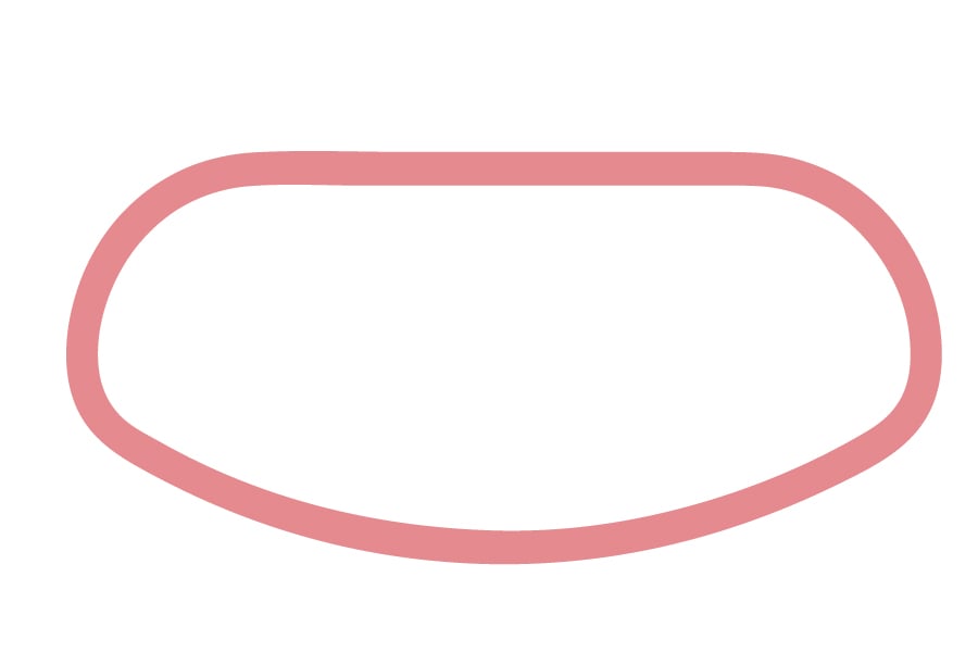 STE - Vierkant, eine Seite rund, eine flach