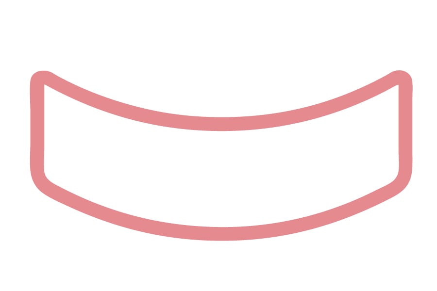 HOEOF - Außen Hohlkehle ohne Flächen, innen bombiert 