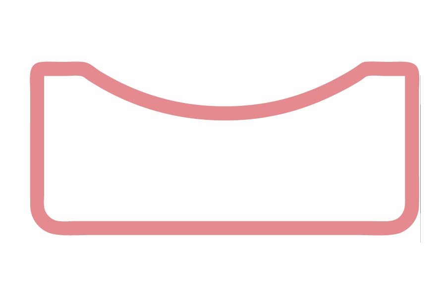 HO - Vierkant, außen Hohlkehle mit Flächen