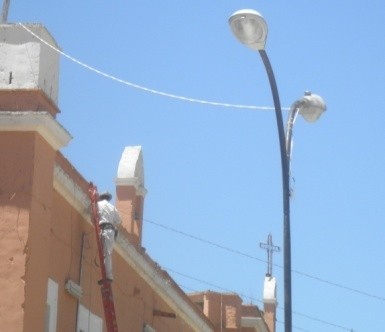 Instalación de lamparas en la Comunidad de La Labor de Guadalupe 2