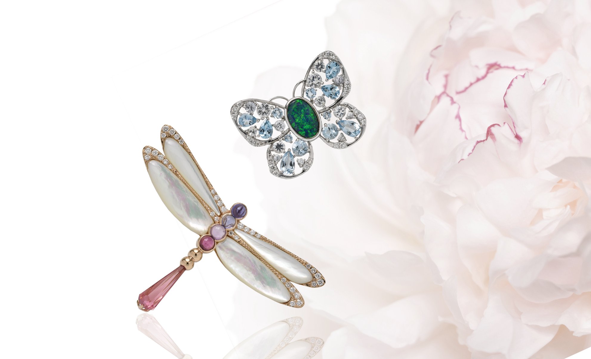 左．ﾌﾞﾛｰﾁ　￥660,000　　右．　￥550,000