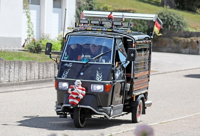Ausfahrt am 15. Ape-Treffen in Bergfelden