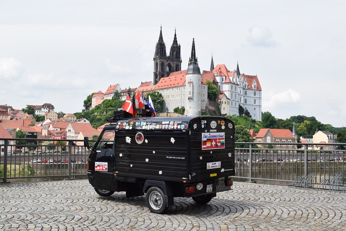 Auf einer meiner Dreiradreisen, zu Besuch in Meissen, Deutschland