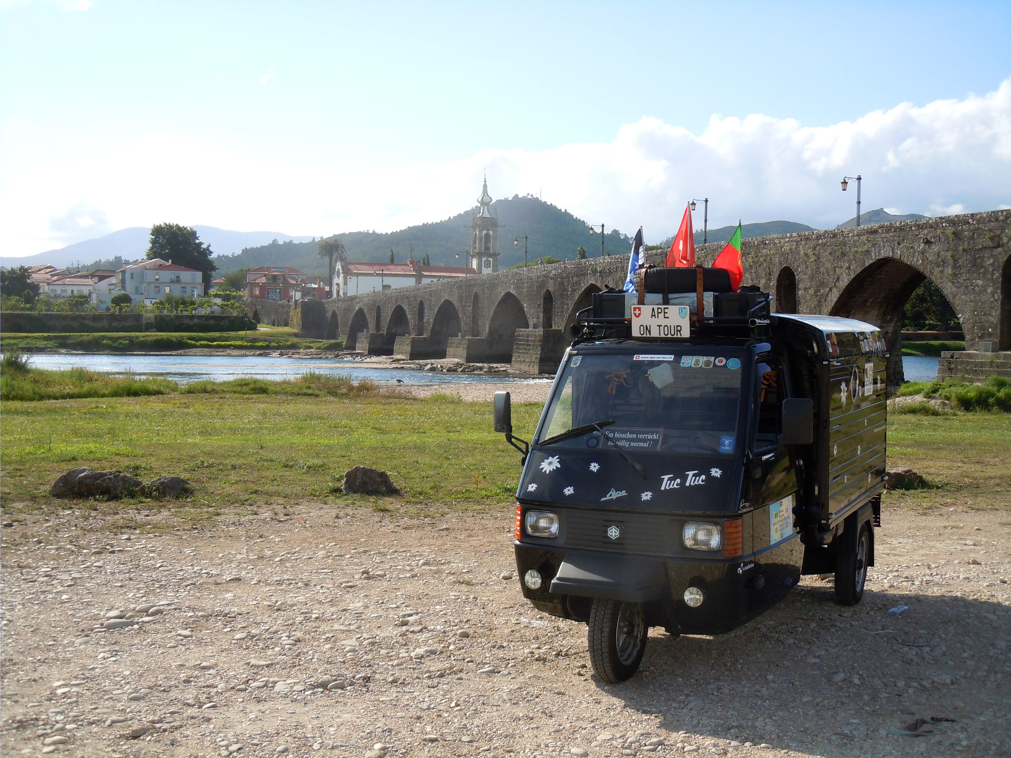 Mit dem 2-Takter unterwegs, in Ponte de Lima, Portugal