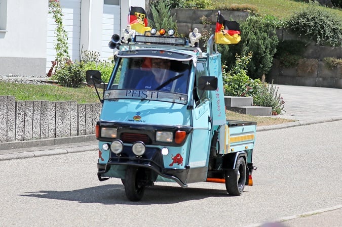 Ausfahrt am 15. Ape-Treffen in Bergfelden