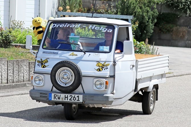 Ausfahrt am 15. Ape-Treffen in Bergfelden