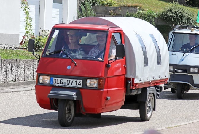 Ausfahrt am 15. Ape-Treffen in Bergfelden
