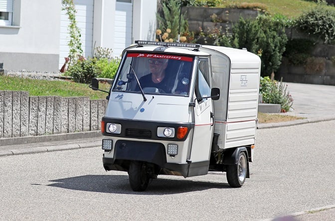 Ausfahrt am 15. Ape-Treffen in Bergfelden