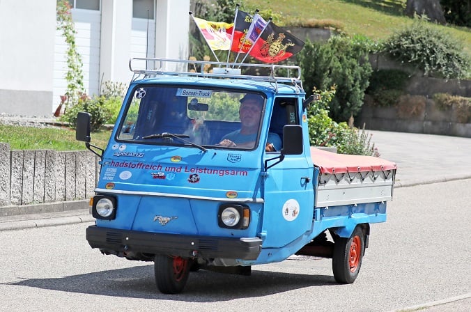 Ausfahrt am 15. Ape-Treffen in Bergfelden