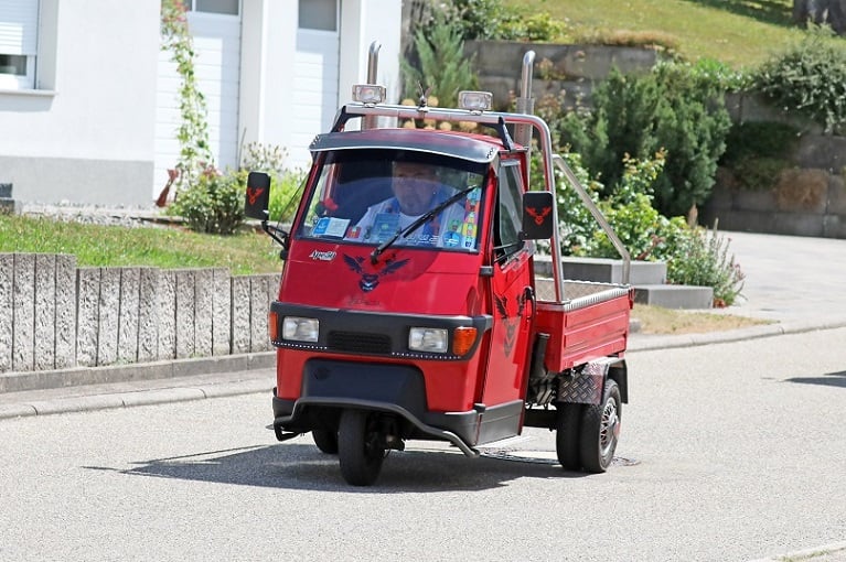 Ausfahrt am 15. Ape-Treffen in Bergfelden