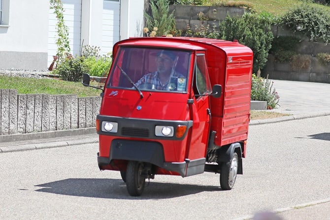 Ausfahrt am 15. Ape-Treffen in Bergfelden