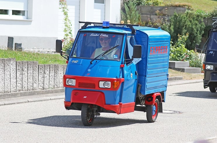 Ausfahrt am 15. Ape-Treffen in Bergfelden