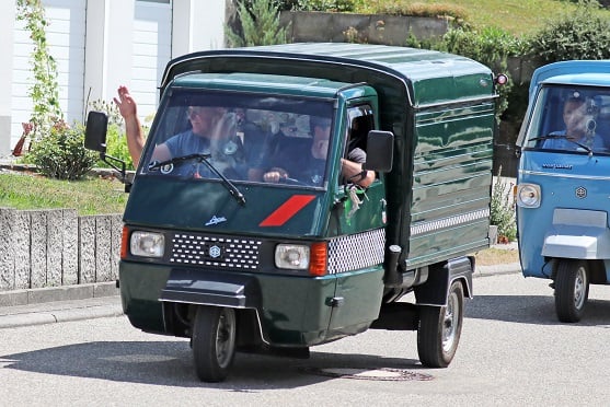 Ausfahrt am 15. Ape-Treffen in Bergfelden